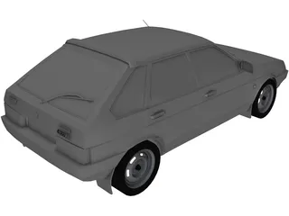 VAZ 21093 Lada Samara 3D Model