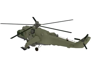 Mil Mi-24 Hind B 3D Model