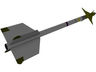 AIM-9M Sidewinder Missile 3D Model