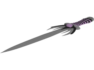 Skull Dagger 3D Model