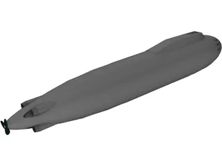 Supercavitating Submarine Concept 3D Model