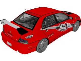 Mitsubishi Lancer Evolution IX MR 3D Model