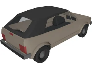 Volkswagen Golf Convertible 3D Model