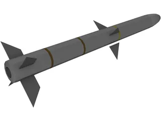 AMRAAM Missile 3D Model