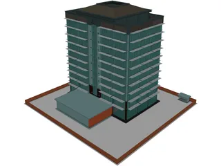 Tech Office Building 3D Model
