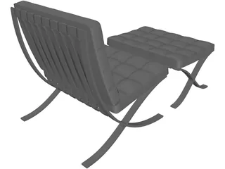 Chair Designer Footrest 3D Model