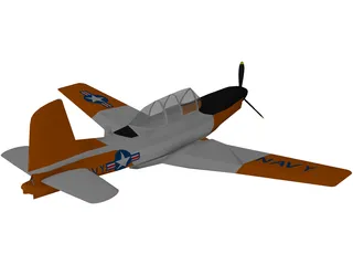 Beechcraft T-34C Turbo-Mentor 3D Model