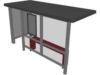 Bus Shelter 3D Model