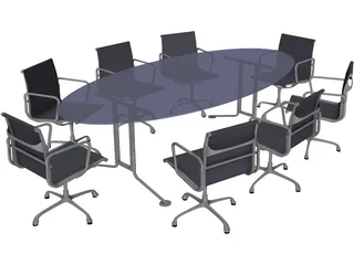 Conference Table 3D Model