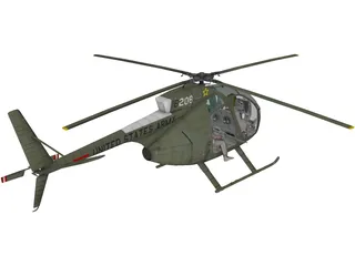 Hughes OH-6A Cayuse 3D Model