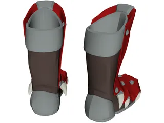 Red Dragon Boots 3D Model