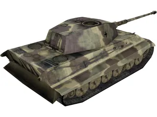 Tiger II German Tank 3D Model