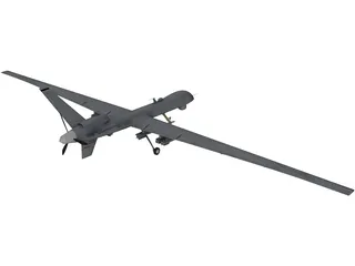 General Atomics MQ-1 Predator UAV 3D Model