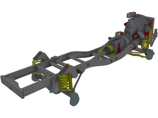 Mercedes-Benz Unimog Chassis 3D Model