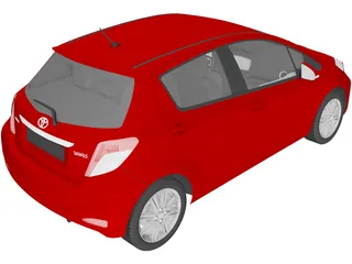 Toyota Yaris 5-door (2012) 3D Model