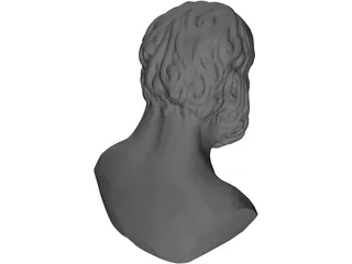 Socrates Bust Sculpture 3D Model