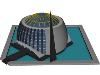 Pearl Mosque Masjid 3D Model