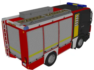 MAN TGL TLF4000 Germany Firetruck 3D Model