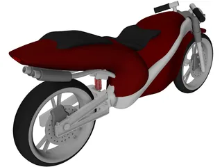 Racing Motorbike Concept 3D Model