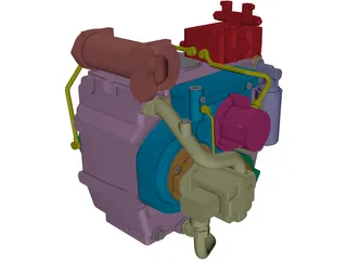 ZF 2000 Engine 3D Model