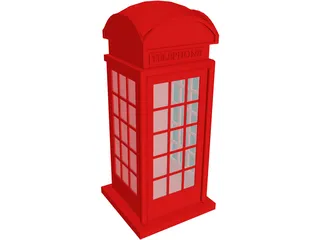 Phone Booth UK 3D Model