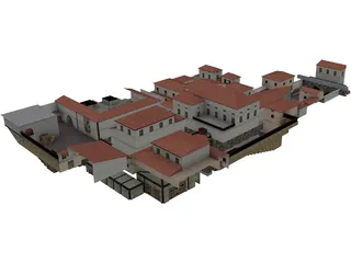 Italy City Block 3D Model