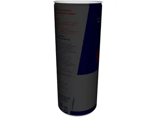 Red Bull Can 3D Model