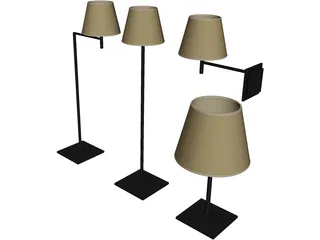 Flos Ktribe Soft Lamps 3D Model