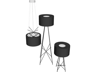 Flos Ray Lamps 3D Model