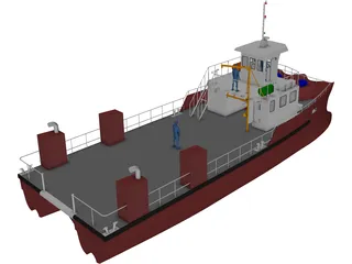 Tug Boat 3D Model