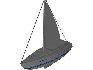 Oyster Sailboat 3D Model