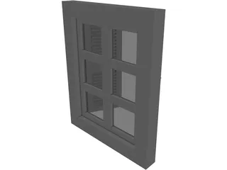 French Window 3D Model