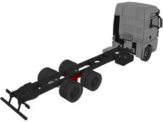 MAN TGX 6X4 Cab 3D Model