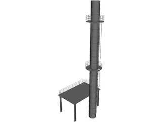 Distillation Column 3D Model