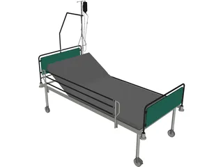 Hospital Bed 3D Model