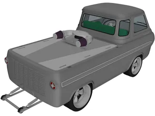 Ford E100 Econoline Dragster (1961-1967) 3D Model