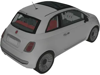 Fiat 500 (2008) 3D Model