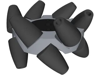 Mecanum Wheel 3D Model