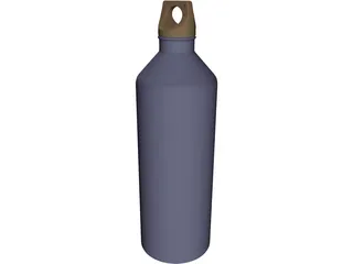 Aluminum Water Bottle 3D Model