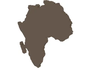 Africa Map 3D Model