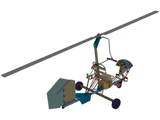 Bensen B-6 Gyrocopter 3D Model