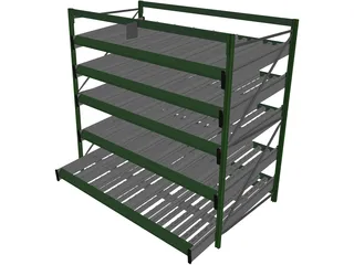 Dinamic Shelves for Picking Lines 3D Model