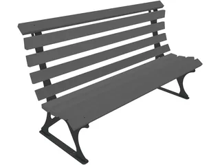 Park Bench 3D Model