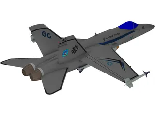 FA-18 Hornet 3D Model