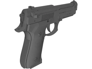 Beretta 92FS 3D Model