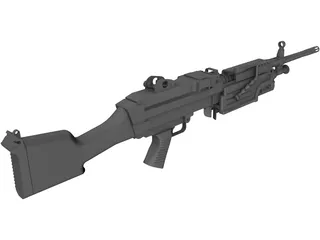 FN Herstal Minimi 3D Model