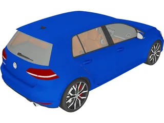 Volkswagen Golf GTI VII (2014) 3D Model