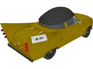 Mr. Beep Cartoon Car 3D Model