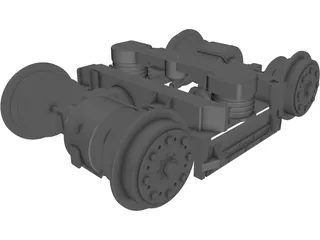 Konstal 105 Tram Rail 3D Model