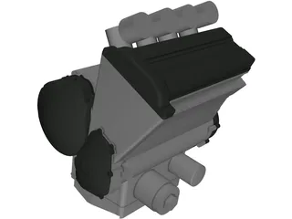 Yamaha R1 5JJ Engine 3D Model